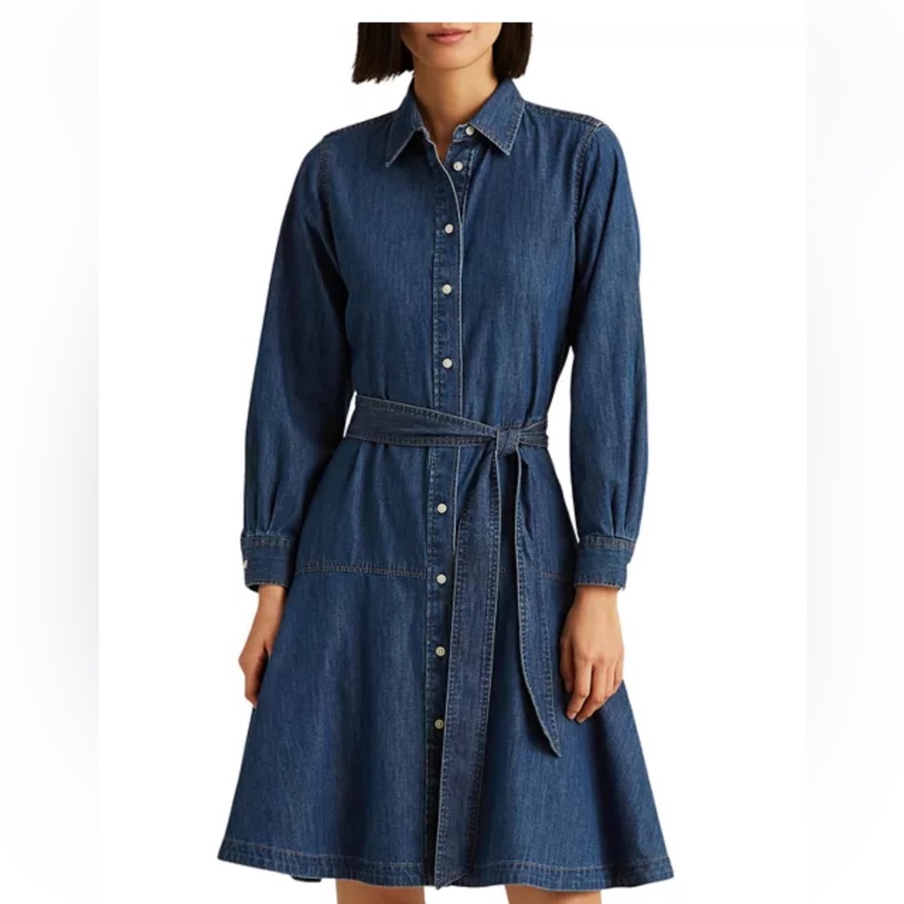 Ralph Lauren Belted Denim Dress 6